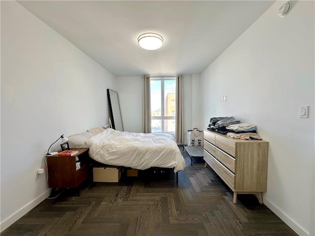 bedroom with baseboards