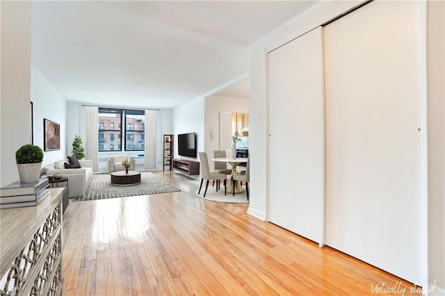 living room featuring wood finished floors