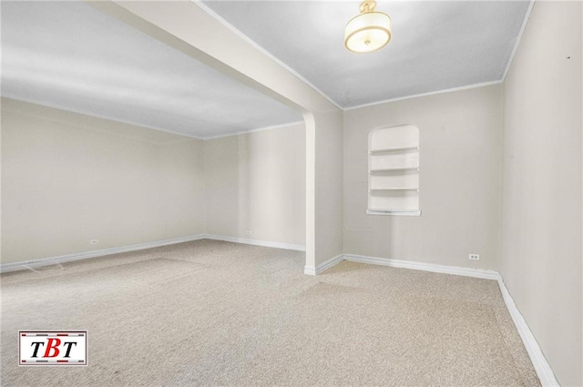 1615 I Ave Unit 511, Brooklyn, NY 11230 - spare room with carpet floors, baseboards, crown molding, and built in features