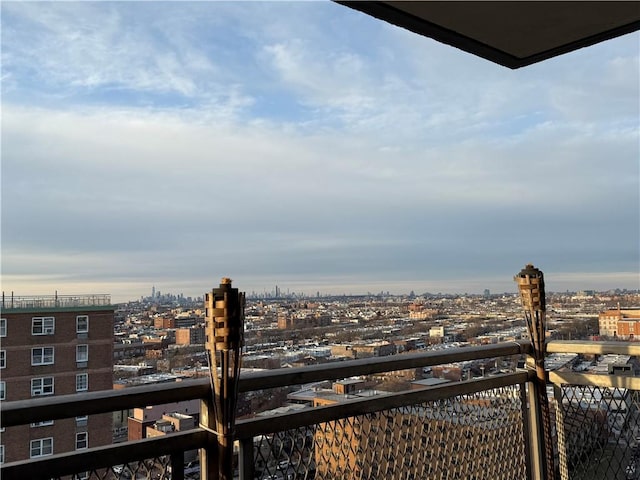 balcony with a city view