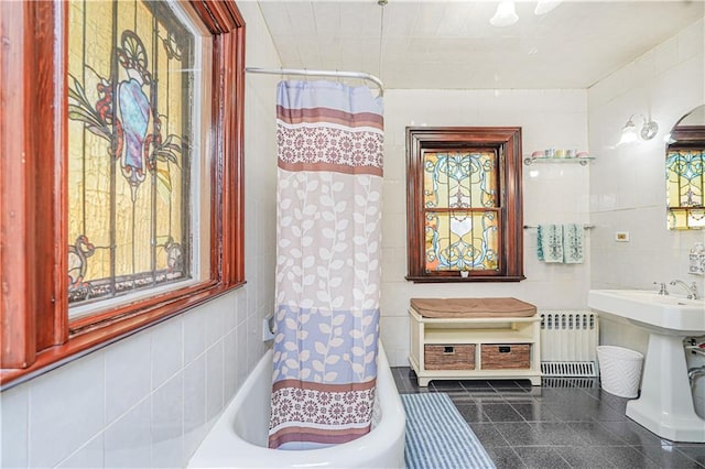 1265 86th St, Brooklyn, NY 11228 - full bath with radiator and tile walls