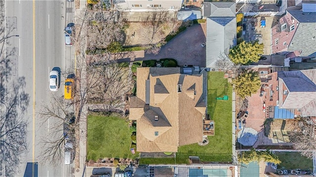 birds eye view of property featuring a residential view