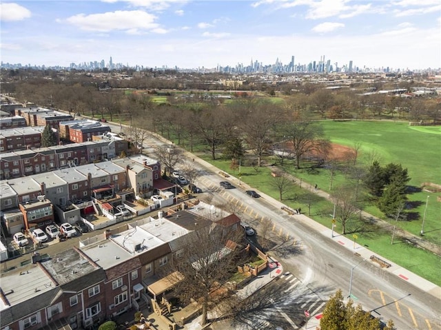 bird's eye view featuring a view of city