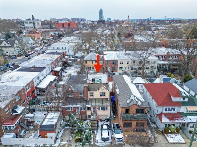 bird's eye view featuring a view of city