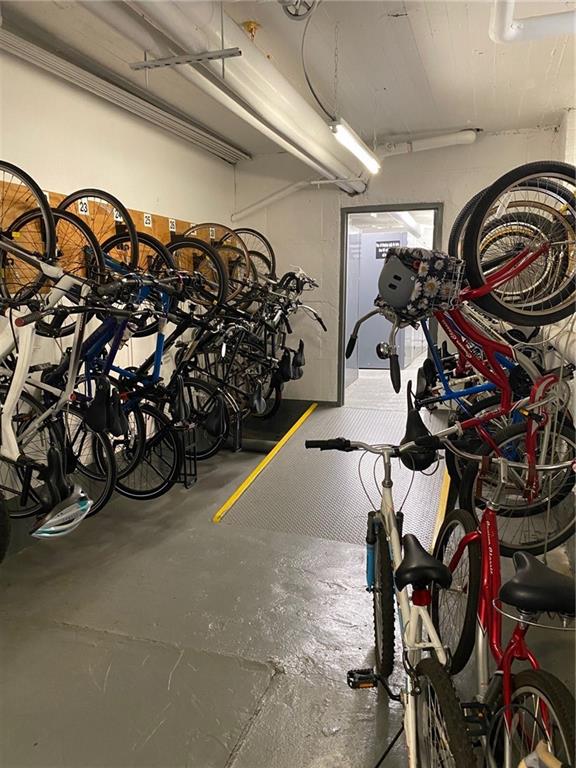 garage with bike storage