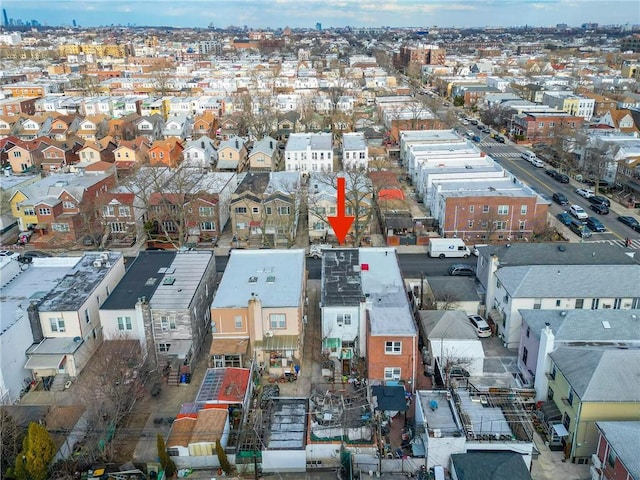 bird's eye view with a residential view