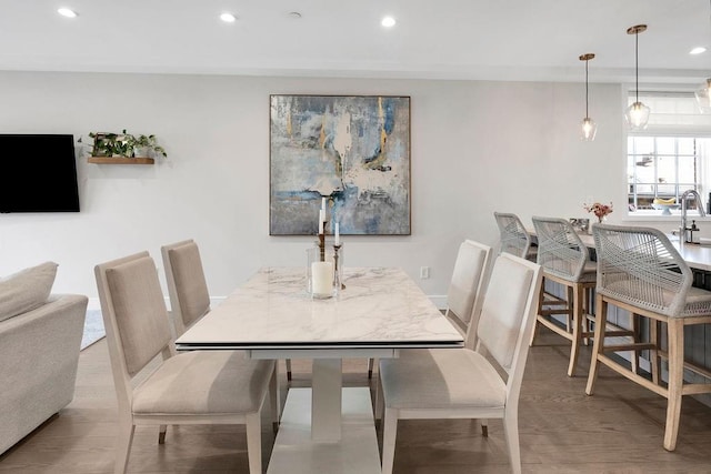 97 Battery Ave Unit 3B, Brooklyn, NY 11209 - dining area with recessed lighting and wood finished floors