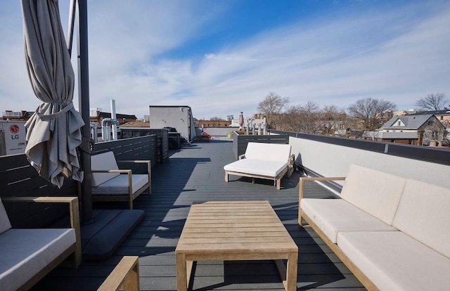 97 Battery Ave Unit 3B, Brooklyn, NY 11209 - wooden terrace featuring outdoor lounge area