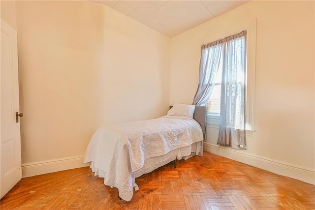 bedroom with baseboards