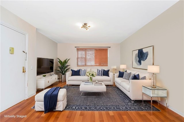 living room featuring wood finished floors