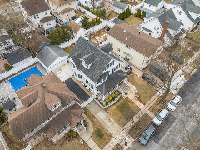 drone / aerial view featuring a residential view