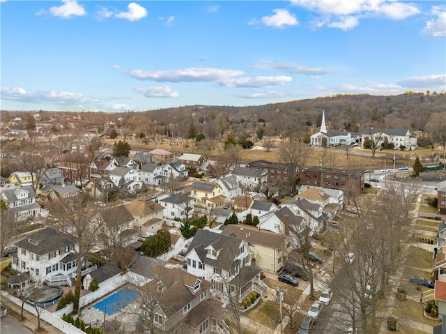 bird's eye view with a residential view