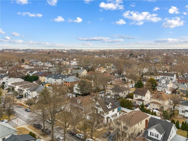 bird's eye view with a residential view