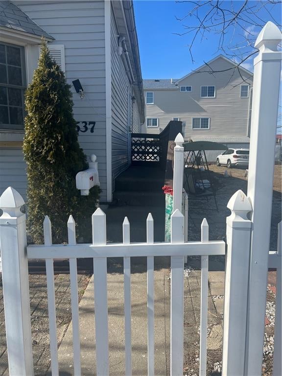 exterior details with fence
