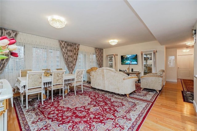 living room featuring wood finished floors