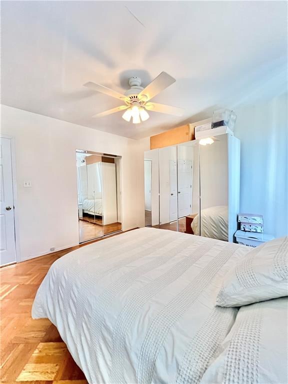 bedroom with a ceiling fan