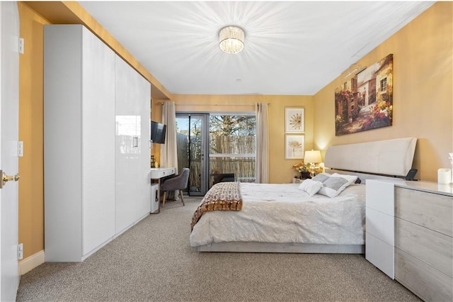 view of carpeted bedroom