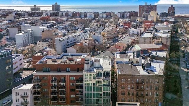 property's view of city featuring a water view