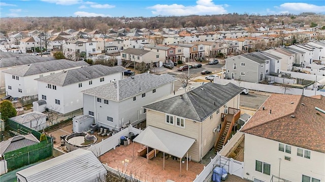 aerial view featuring a residential view