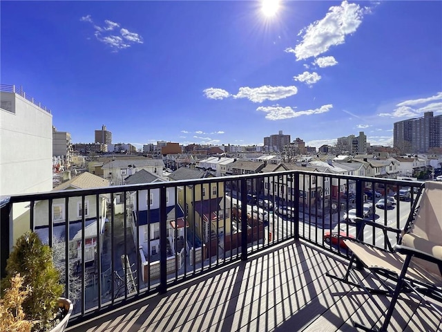 balcony with a city view