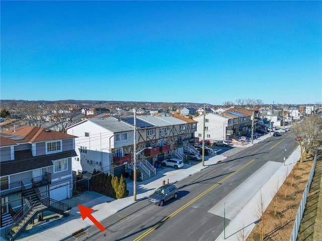 bird's eye view with a residential view