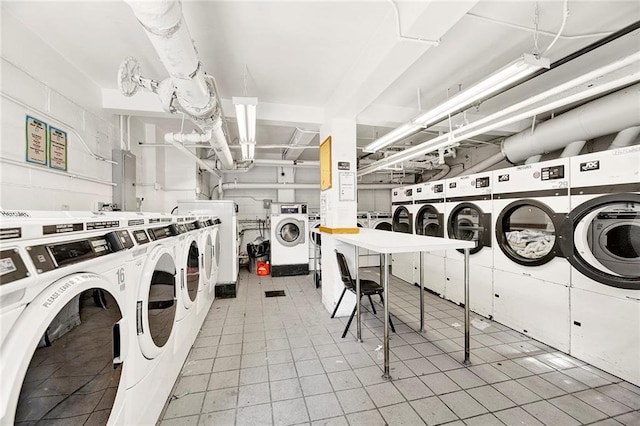 shared laundry area featuring separate washer and dryer