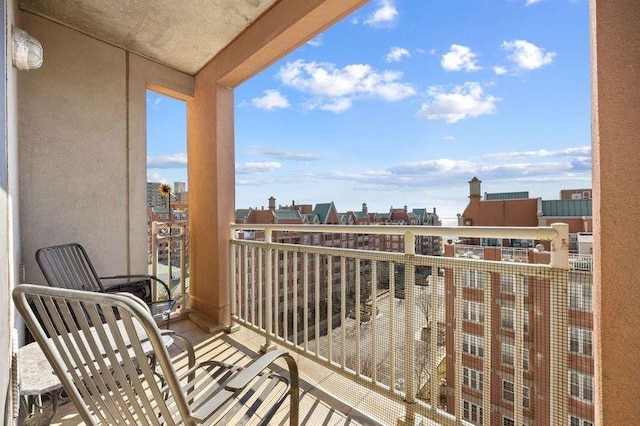 balcony featuring a city view