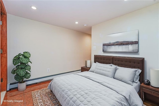 bedroom featuring recessed lighting