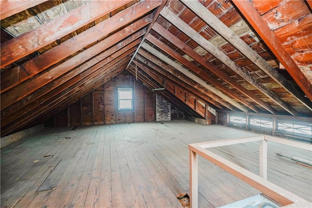 view of attic