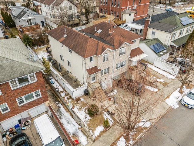 bird's eye view with a residential view