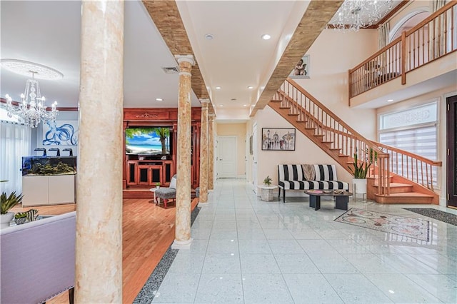 90 Giegerich Ave, Staten Island, NY 10307 - building lobby with stairway and recessed lighting