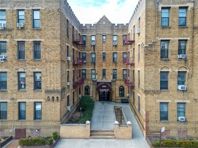 view of building exterior featuring cooling unit