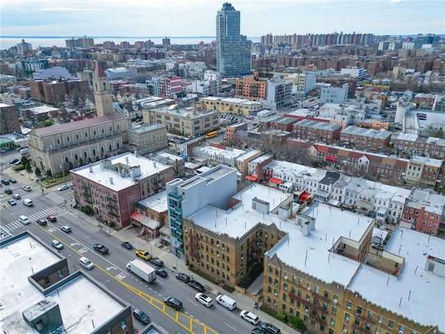 aerial view with a view of city