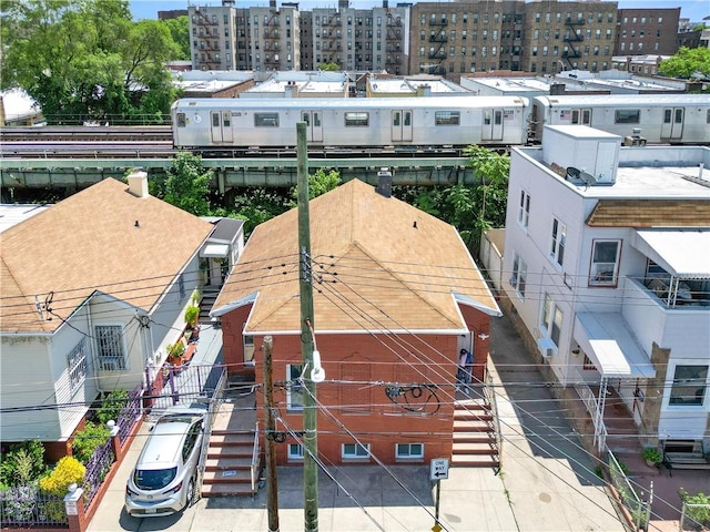 aerial view featuring a view of city