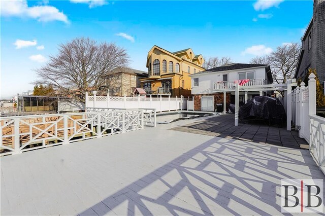 view of patio with fence