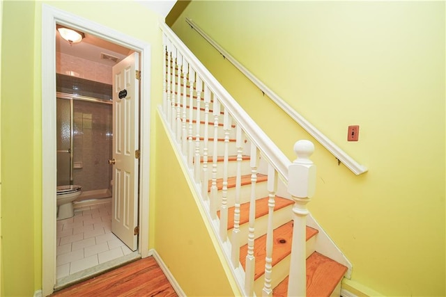 1856 E 13th St Unit 3A, Brooklyn, NY 11229 - staircase with wood finished floors and baseboards