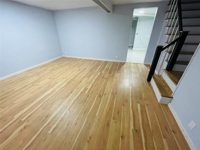 9 Corso Ct, Brooklyn, NY 11223 - spare room with hardwood / wood-style floors, stairway, and baseboards