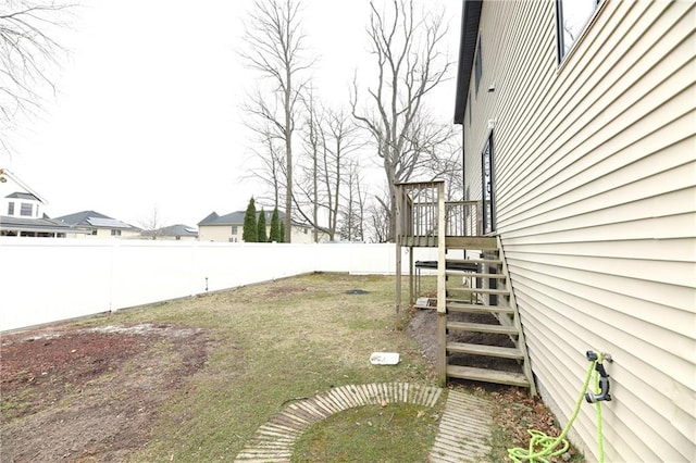view of fenced backyard