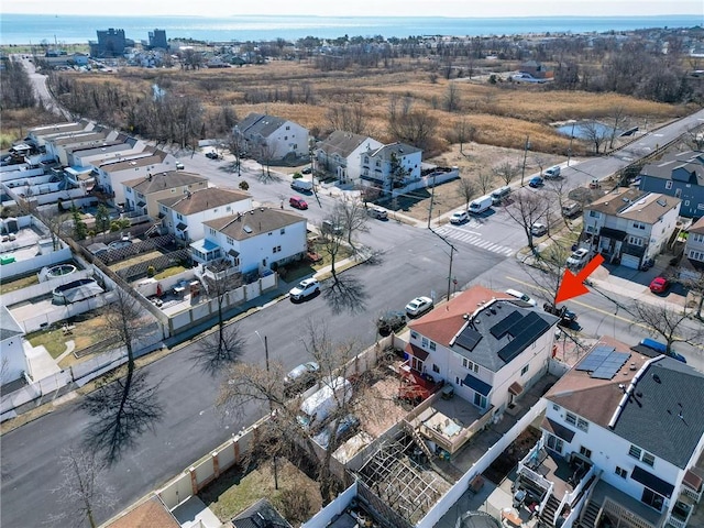 aerial view featuring a residential view