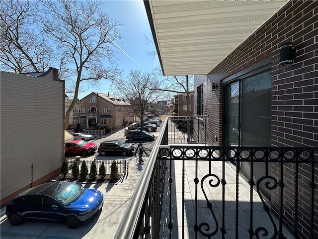 balcony featuring a residential view