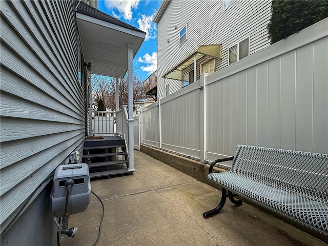 view of patio / terrace with fence