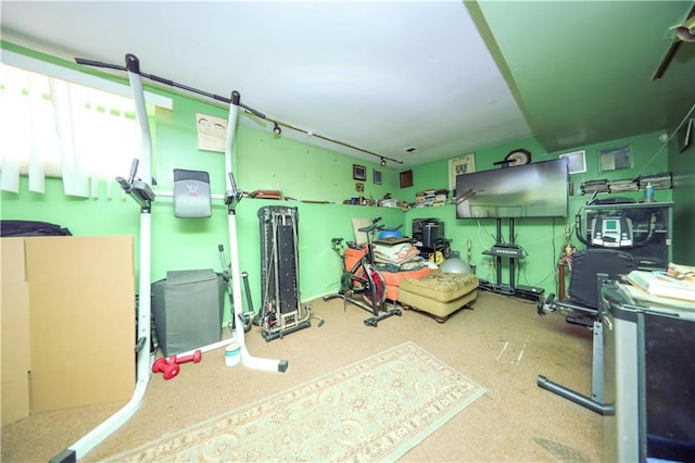 view of exercise area