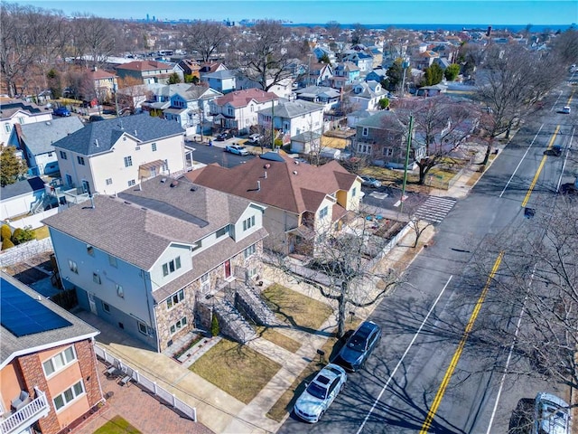 bird's eye view with a residential view