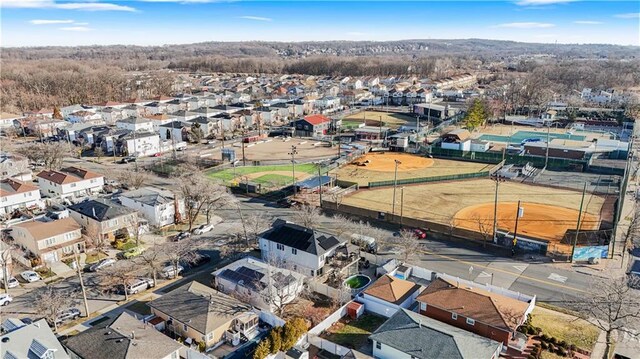 bird's eye view with a residential view