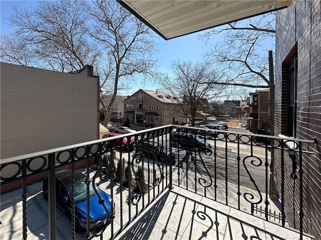 balcony with a residential view