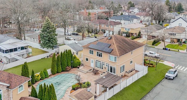 aerial view featuring a residential view