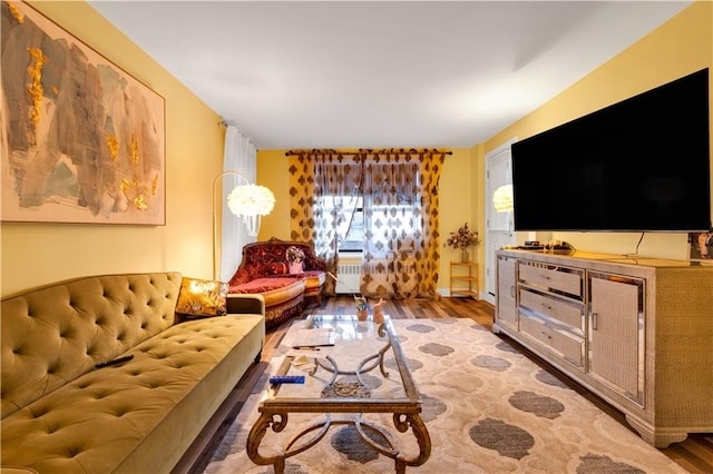 living room featuring wood finished floors