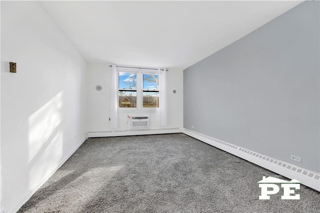 1722 E 55th St Unit 35F, Brooklyn, NY 11234 - spare room with carpet floors, a wall unit AC, baseboards, and baseboard heating