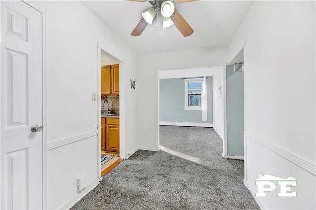 1722 E 55th St Unit 35F, Brooklyn, NY 11234 - hall featuring light colored carpet and a sink