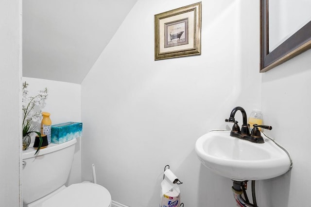 bathroom with a sink and toilet